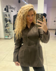 blazer ambre marron
