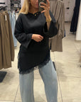 T-shirt manche longue Dentelle